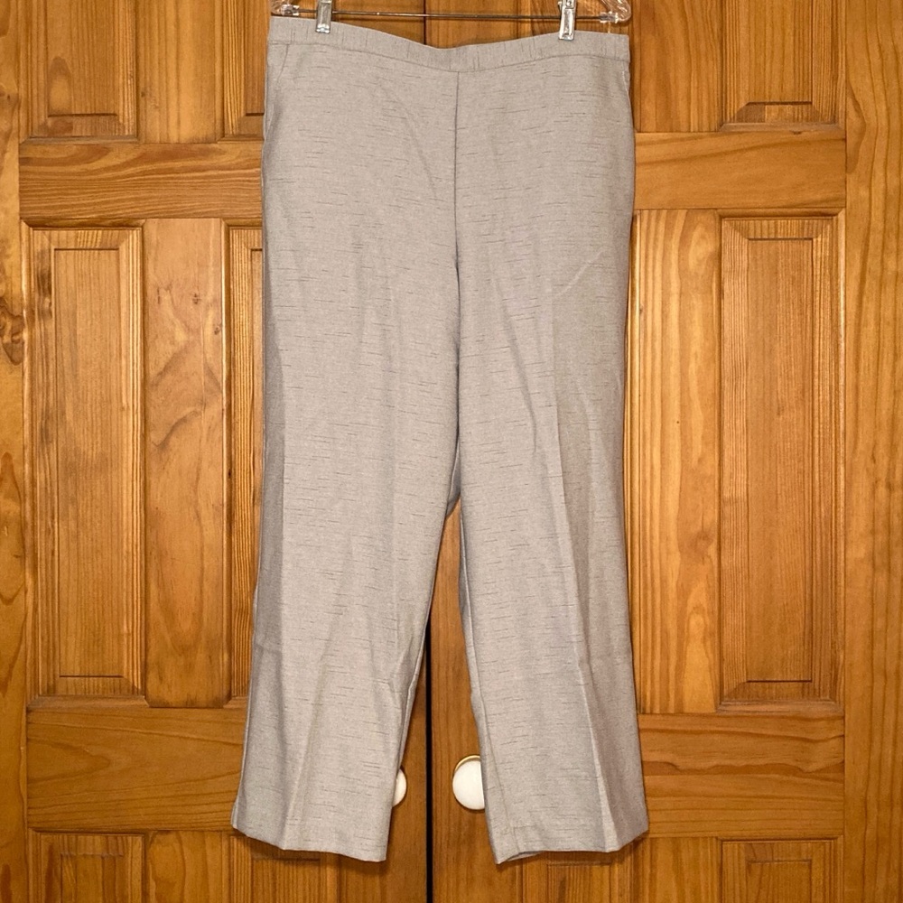 NWOT Alfred Dunner Vintage 90s Career Pull On Pants Gray Size 16P